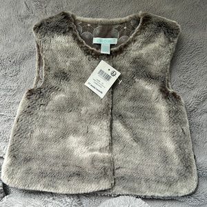 NWT | kids OBAIBI faux fur grey vest
